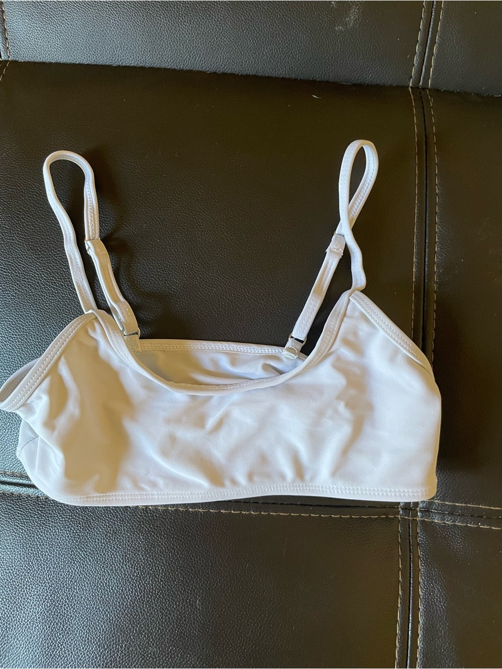 Women's White Bralette with Adjustable Straps